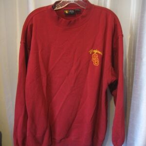 Team Trojan USC Trojans Men's Red Long Sleeve Pullover Shirt Sz L Pre-Owned